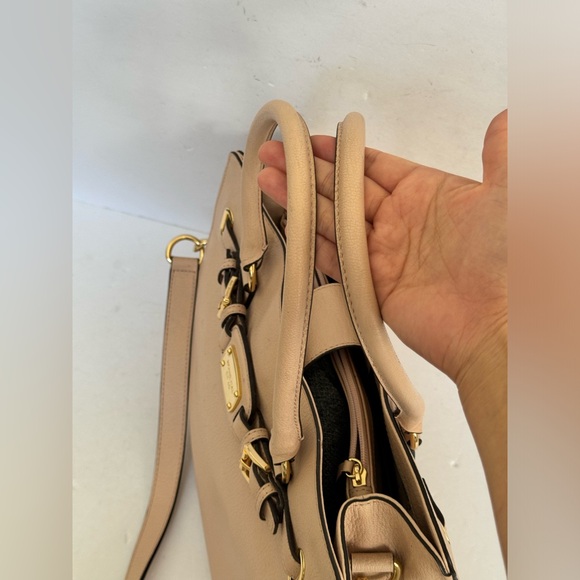 MICHAEL KORS HAMILTON Leather Pink Chain Satchel Crossbody Handbag - Picture 5 of 16